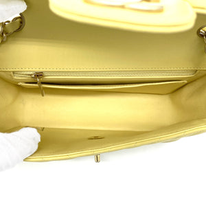Classic Flap Mini Chevron Lambskin Yellow