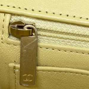 Classic Flap Mini Chevron Lambskin Yellow