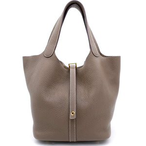 Clemance Leather Picotin Lock 22 Bag Etoupe