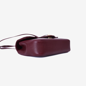 Chanel 26P Matthieu Blazy Preppy Flap Mini in Dark Burgundy Calfskin Leather with Gold Hardware (Contact to Enquire)