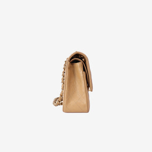 Chanel Vintage Classic Double Flap Medium Bag in Beige Caviar Leather with Gold Hardware (Contact to Enquire)
