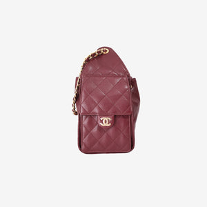 Chanel 25 Small Hobo Bag in Burgundy Lambskin with Gold Hardware (Contact to Enquire)