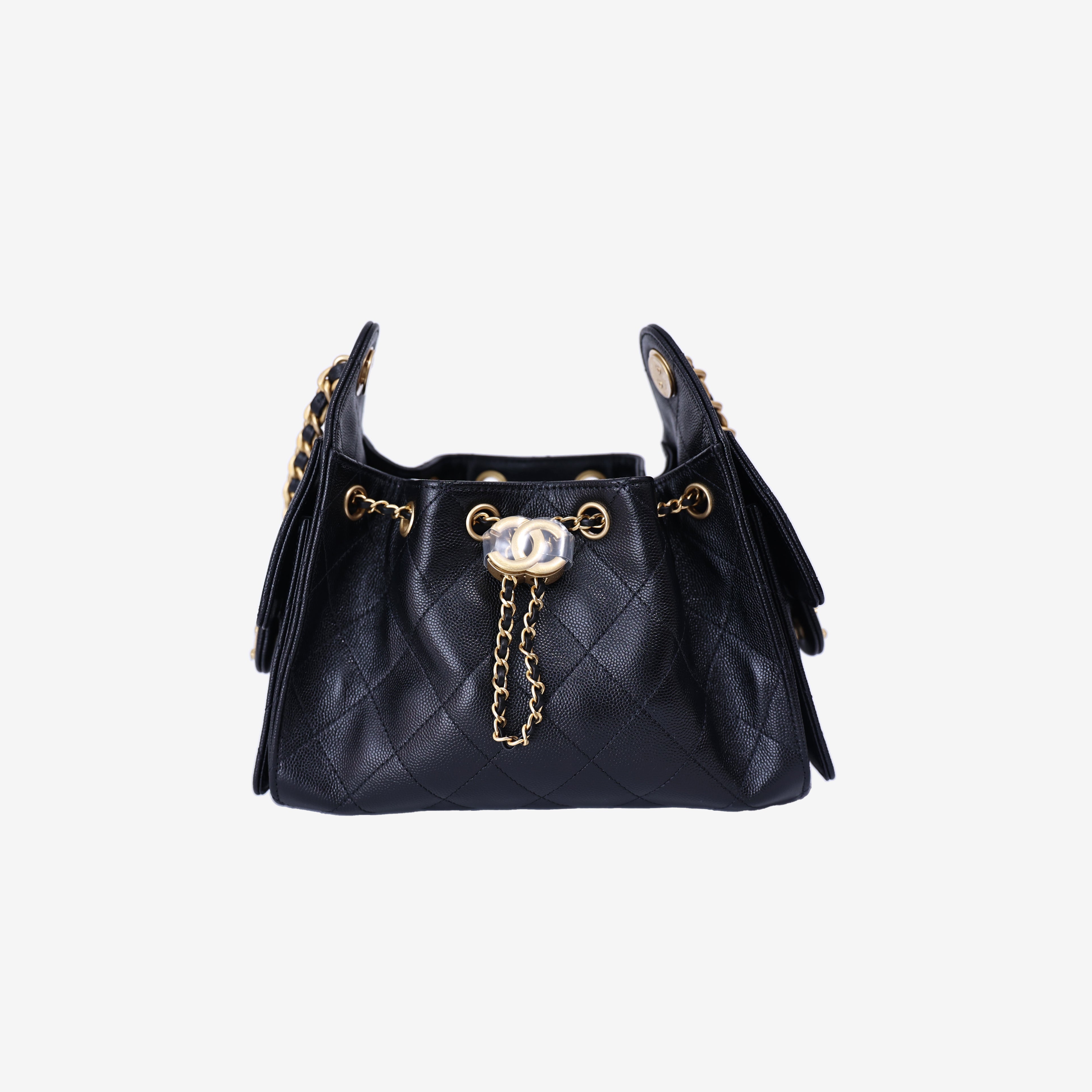 Chanel 25 Mini Hobo Bag in Black Calfskin Leather with Gold Hardware (Contact to Enquire)