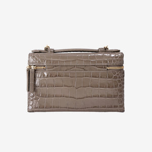 Chanel 26A Matthieu Blazy Vanity Case in Khaki Crocodile-Embossed Calfskin Leather with Gold Hardware (Contact to Enquire)