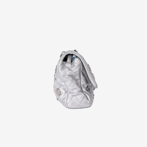 *RARE* Chanel Paris-Dubai Medals Flap Bag in Silver Lambskin Leather with Silver Hardware