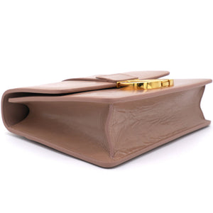 Shiny Crinkled Lambskin 30 Montaigne Flap Bag Fard