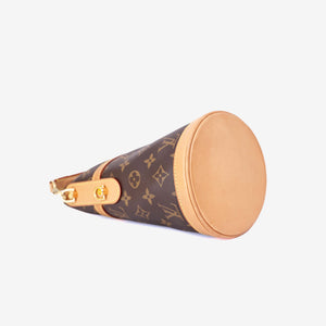 Louis Vuitton Duffle Handbag in Brown Monogram Canvas with Gold Hardware