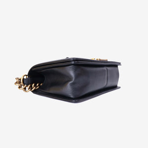 Chanel Boy Bag in Black Pony Hair Leather with Gold Hardware