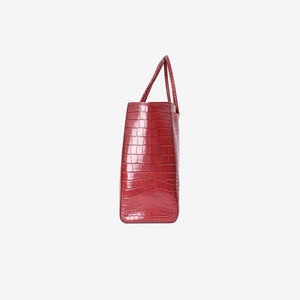 Chanel 26S Matthieu Blazy Shopping Bag Large in Red Crocodile Embossed Calfskin Leather with Gold Hardware (Contact to Enquire)