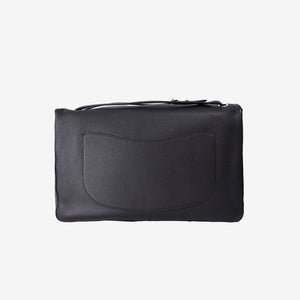 Chanel 2026 Matthieu Blazy Maxi Oversized Flap Bag 38.5 (Airport Bag) in Black Grained Calfskin with Gold Hardware