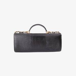 Chanel 26A Matthieu Blazy Clutch with Top Handle in Black Lizard-Embossed Calfskin with Gold Hardware (Contact to Enquire)