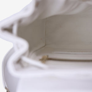 Chanel Urban Spirit Mini Backpack in White Caviar Leather with Silver Hardware