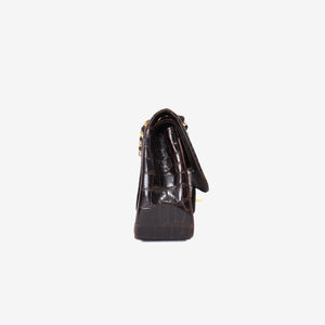Chanel Timeless Classic Double Flap Small in Black Shiny Alligator Leather with Gold Hardware (Contact to Enquire)
