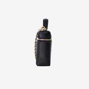 Chanel 26A Matthieu Blazy Vanity Bag in Black Lizard Leather with Gold Hardware (Contact to Enquire)