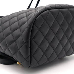 Calfskin Quilted Small Urban Spirit Backpack Black