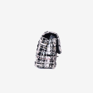 Chanel Classic Flap Bag in Black/White Tweed Leather with So Black Hardware (Contact to Enquire)