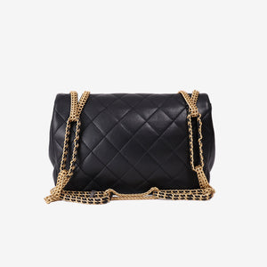 Chanel On and On Chain Flap Bag in Black Quilted Lambskin with Gold Hardware (Contact to Enquire)