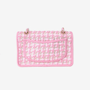 Chanel 23C Pink Woven Flap Bag in Pink Woven Leather with Gold Hardware
