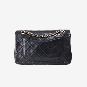 Chanel Vintage Classic Flap Bag in Black Lambskin Leather with Gold Hardware (Contact to Enquire)