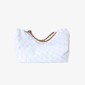 Chanel Coco Beach 2026 Denim Quilted Tote Bag with Brown Leather CC (Contact to Enquire)
