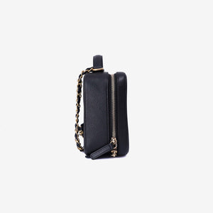 Chanel Filigree Mini Vanity Case in Noir Calfskin Leather with Gold Hardware (Contact to Enquire)