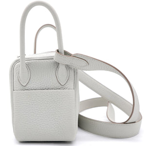 Taurillon Clemence Mini Lindy 20 Gris Pearle
