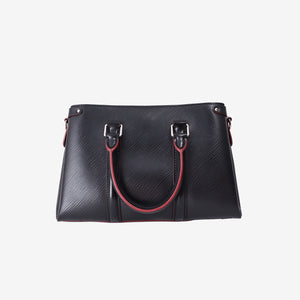 Louis Vuitton Soufflot BB Bag in Black Epi Leather with Silver Hardware