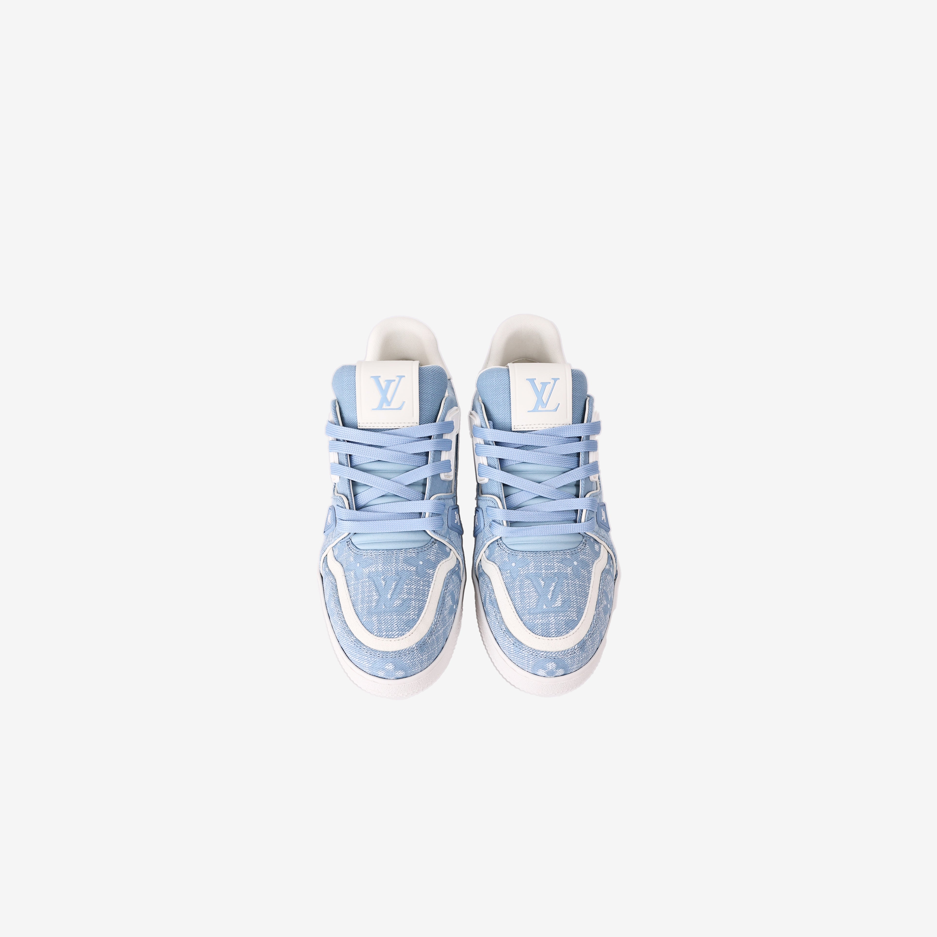 Louis Vuitton Blue Canvas Sneakers (Size 38.5) (Contact to Enquire)