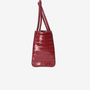 Chanel 26S Matthieu Blazy Shopping Bag Small in Red Crocodile Leather with Gold Hardware (Contact to Enquire)