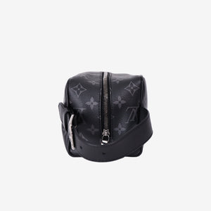 Louis Vuitton Locker Dopp Kit in Black Monogram Eclipse Canvas with Ruthenium Hardware