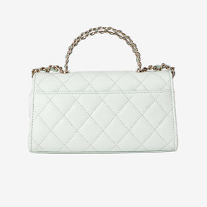 Chanel 25S Kelly Bag in Mint Green Caviar Leather with Gold Hardware