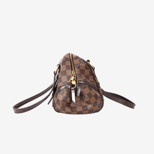 Louis Vuitton Rivington PM Handbag in Damier Ebene Canvas with Gold Hardware