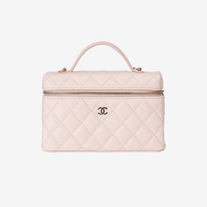 Chanel Classic Vanity with Chain in Light Pink Calfskin Leather with Gold Hardware (Contact to Enquire)