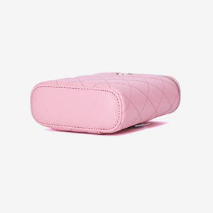 Chanel Vertical Vanity Case in Pink Caviar Leather with Gold Hardware (Contact to Enquire)