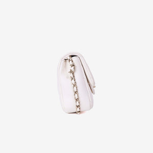 Chanel Pearl Crush Flap Bag in White Calfskin Leather with Gold Hardware (Contact to Enquire)