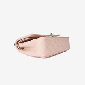 Chanel Classic Double Flap Medium Bag in Beige Clair Caviar Leather with Gold Hardware