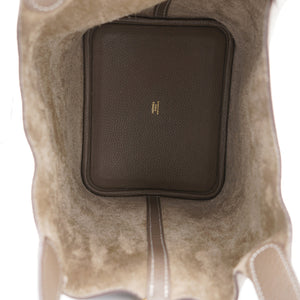 Clemance Leather Picotin Lock 22 Bag Etoupe