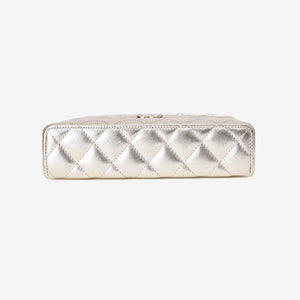 Chanel Lining LP Vanity Case in Metallic Gold Caviar Leather with Gold Hardware (Contact to Enquire)