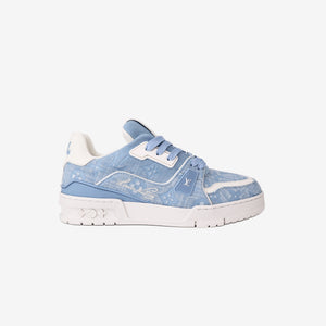 Louis Vuitton Blue Canvas Sneakers (Size 38.5) (Contact to Enquire)