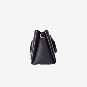 Louis Vuitton Soufflot BB Bag in Black Epi Leather with Silver Hardware