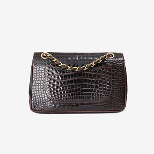 Chanel Timeless Classic Double Flap Small in Black Shiny Alligator Leather with Gold Hardware (Contact to Enquire)