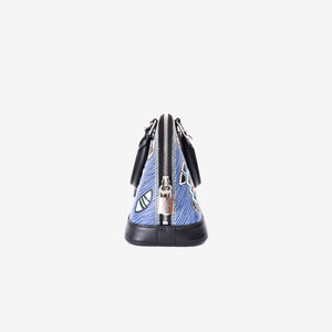 Louis Vuitton Alma BB Bag in Multicoloured Blue Denim Aztec Epi Leather with Silver Hardware