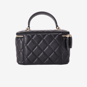 Chanel Classic Vanity Case with Chain in Black Caviar Leather with Gold Hardware (Contact to Enquire)