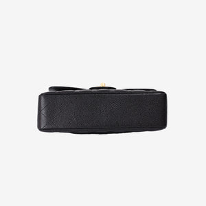 Chanel Small Classic Double Flap Bag in Black Caviar Leather with Gold Hardware