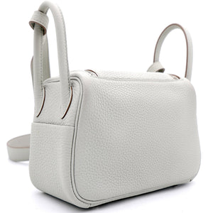 Taurillon Clemence Mini Lindy 20 Gris Pearle