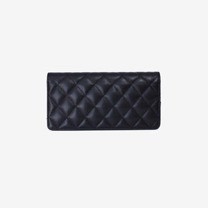 Chanel Camellia Wallet on Chain in Black Caviar Leather with Gold Hardware