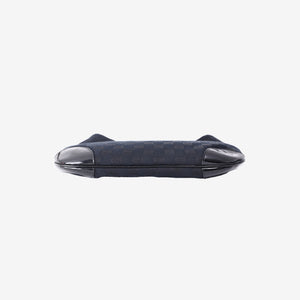 Gucci GG Canvas Hobo Bag in Black Canvas with Gold Hardware