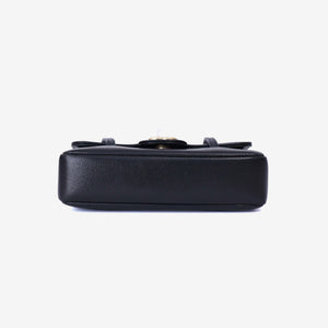Chanel 26P Matthieu Blazy Preppy Flap Mini in Black Calfskin Leather with Gold Hardware