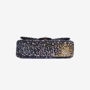 Chanel Coco Neige Evening Bag in Black/Multicolour Sequin Pearl Strass with Gold Hardware