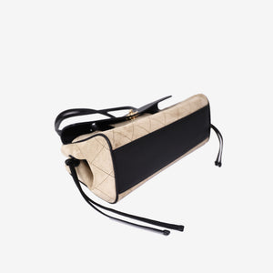 Chanel 26A Matthieu Blazy Small Shopping Bag in Beige Black Suede Calfskin with Gold Hardware (Contact to Enquire)